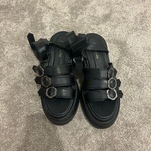 Chunky Black Sandals